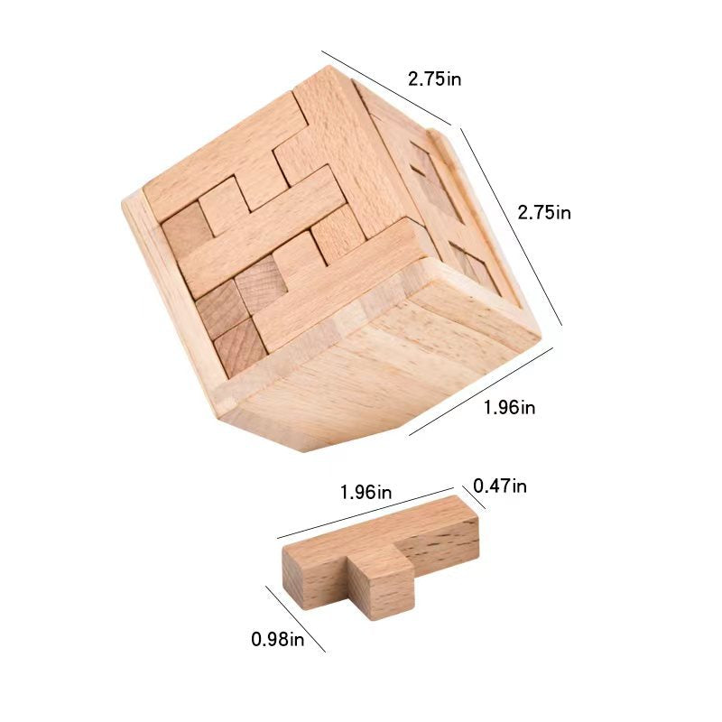 3D Wooden Brain Teaser Puzzle