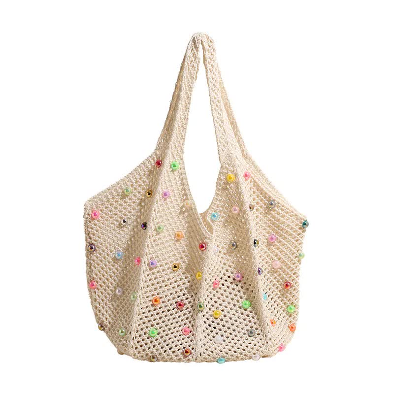 Summer Woven Handbag - White
