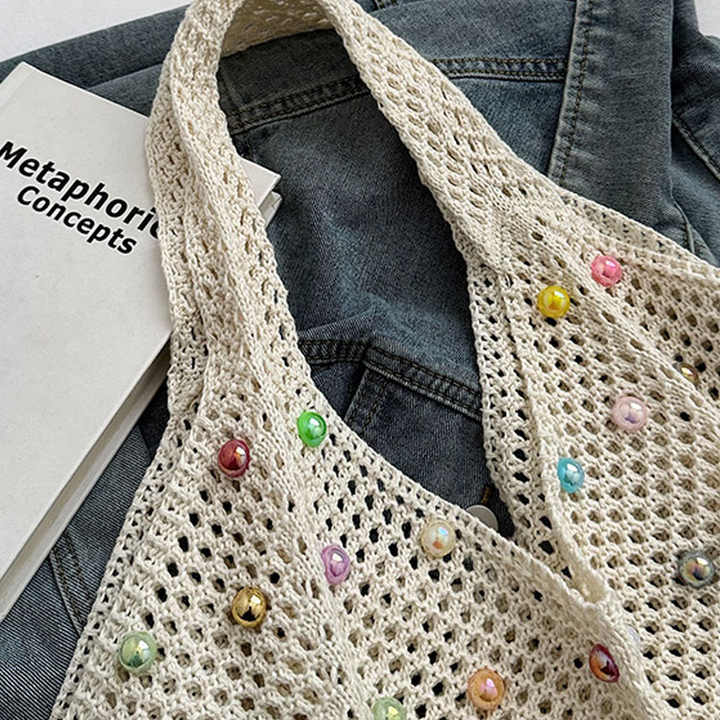 Summer Woven Handbag - White