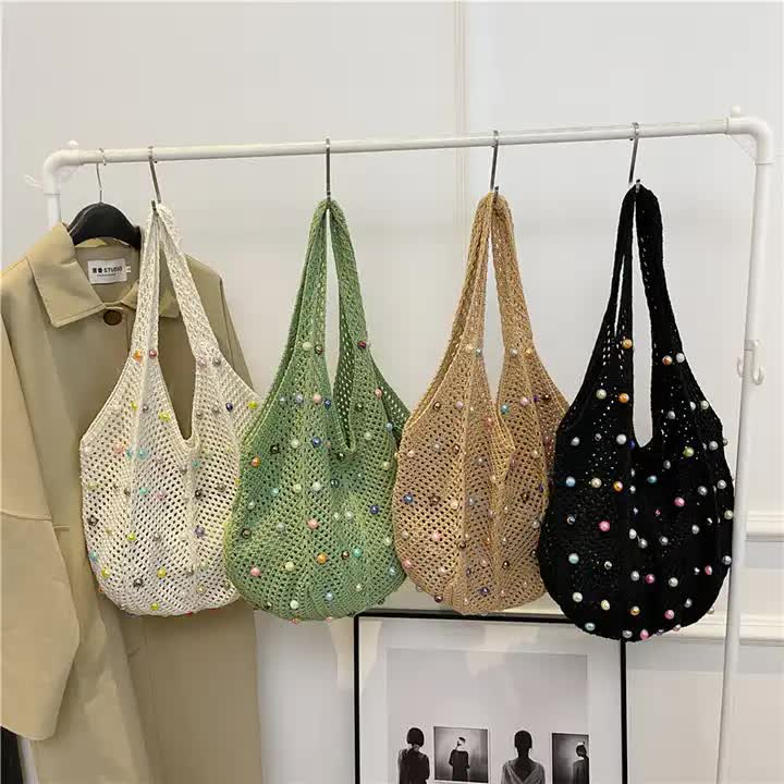 Summer Woven Handbag - White