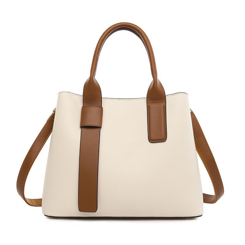 Beige And Brown Retro Handbag
