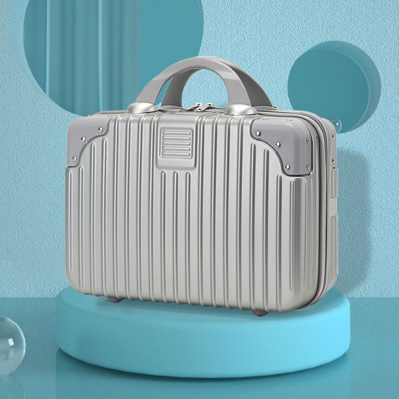 Retro Style Make Up Case - Silver