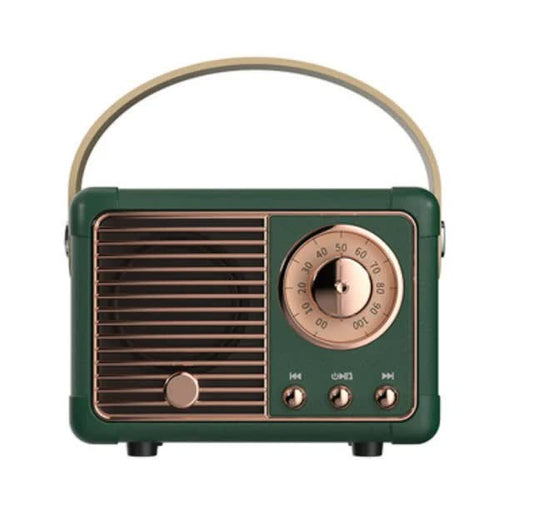 Retro Style Wireless Bluetooth Speaker - Green