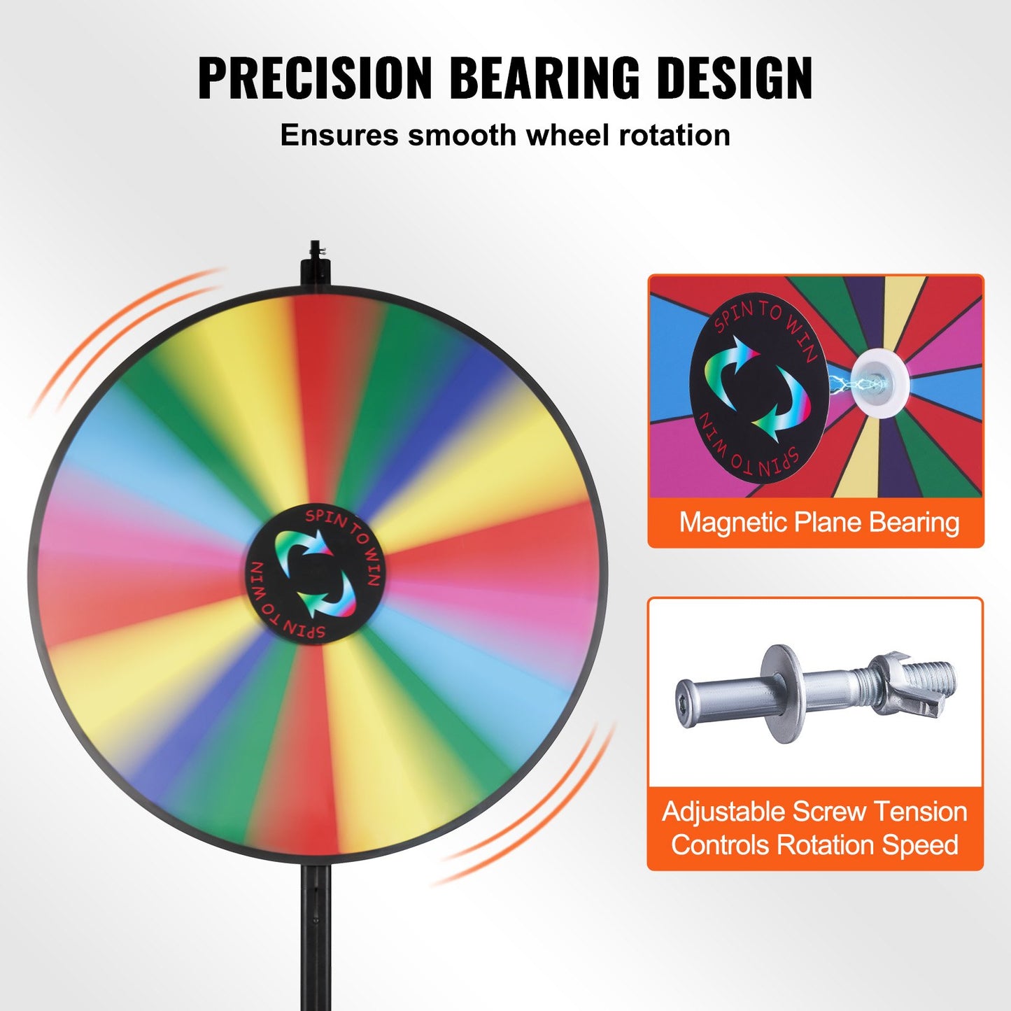 Vevor Spinning Prize Wheel with Dry Erase