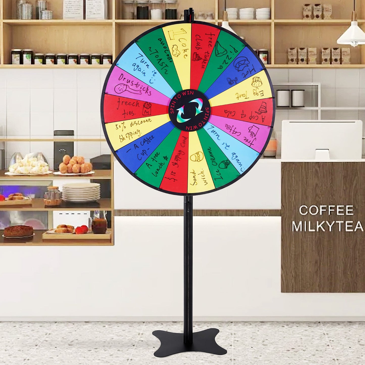 Vevor Spinning Prize Wheel with Dry Erase