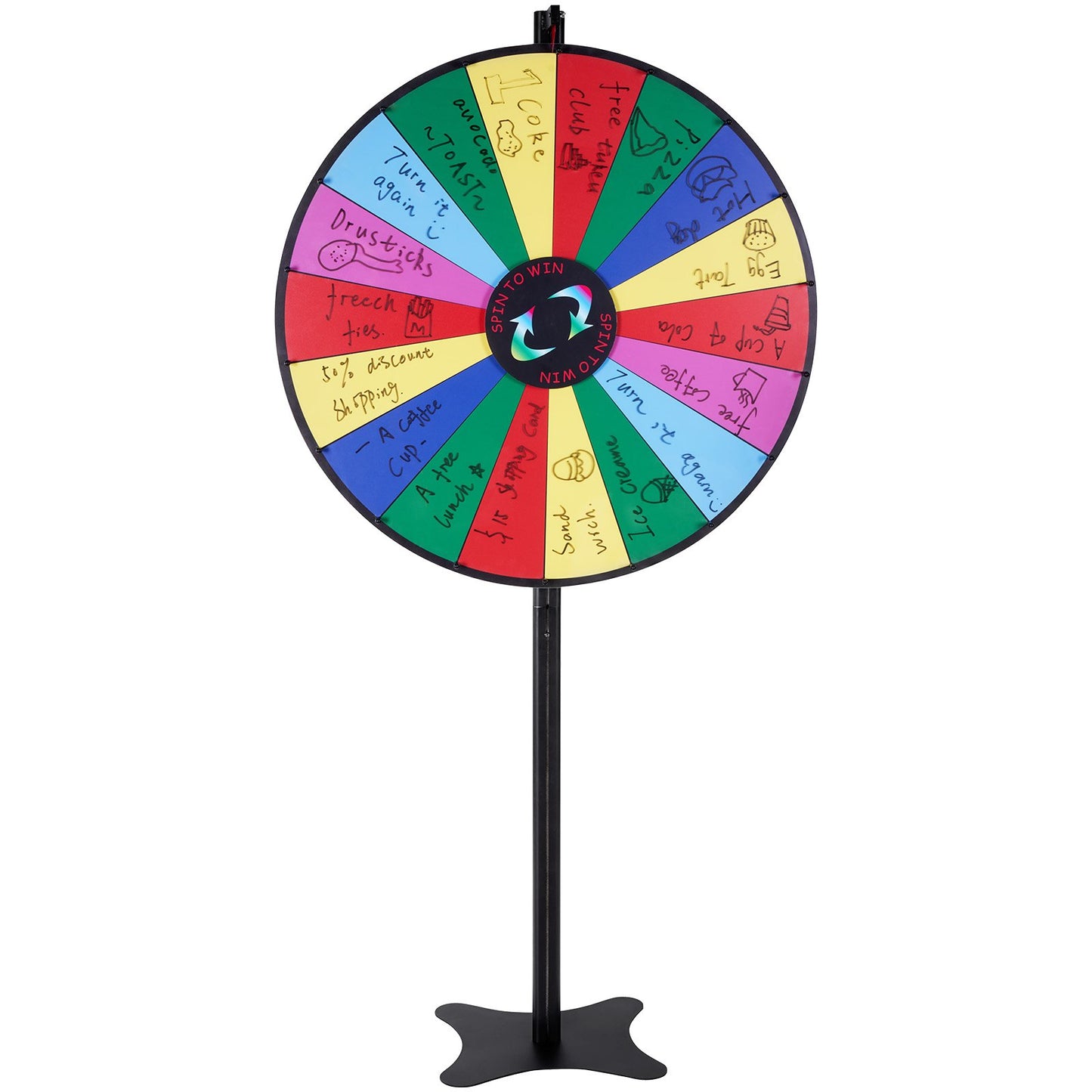 Vevor Spinning Prize Wheel with Dry Erase