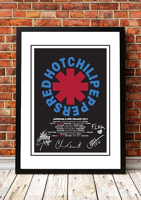 Red Hot Chili Peppers 'Australian / NZ Tour' Poster 2019 - Framed A1